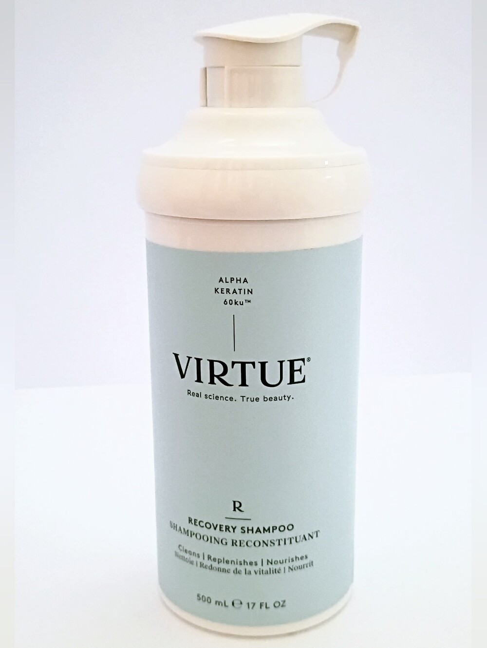 Virtue Recovery Shampoo 17 oz / 500 mL Alpha Keratin 60ku NEW Salon Size